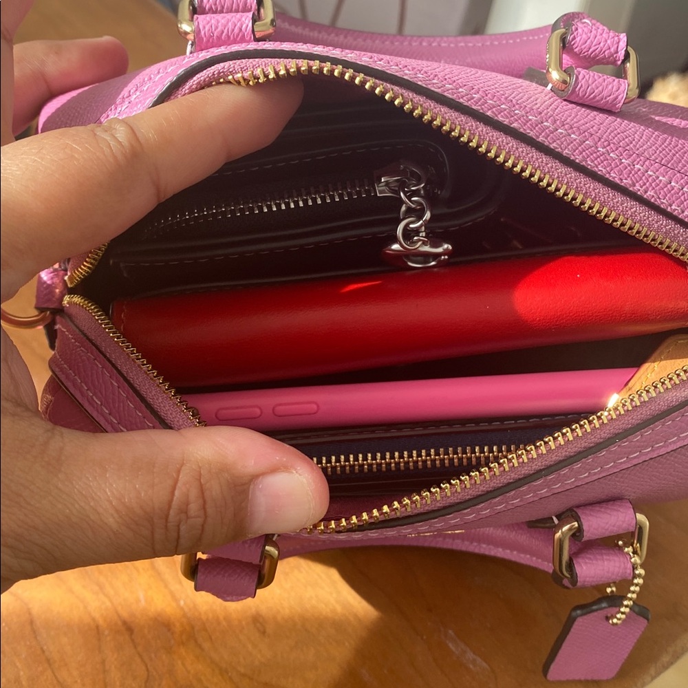 Coach Purple-Pink Mini Satchel with Gold Hardware - Picture 13 of 17